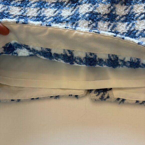 Ann Taylor Tweed Square Neck Shift Mini Dress Vintage Houndstooth Dorthy Party - Picture 7 of 14